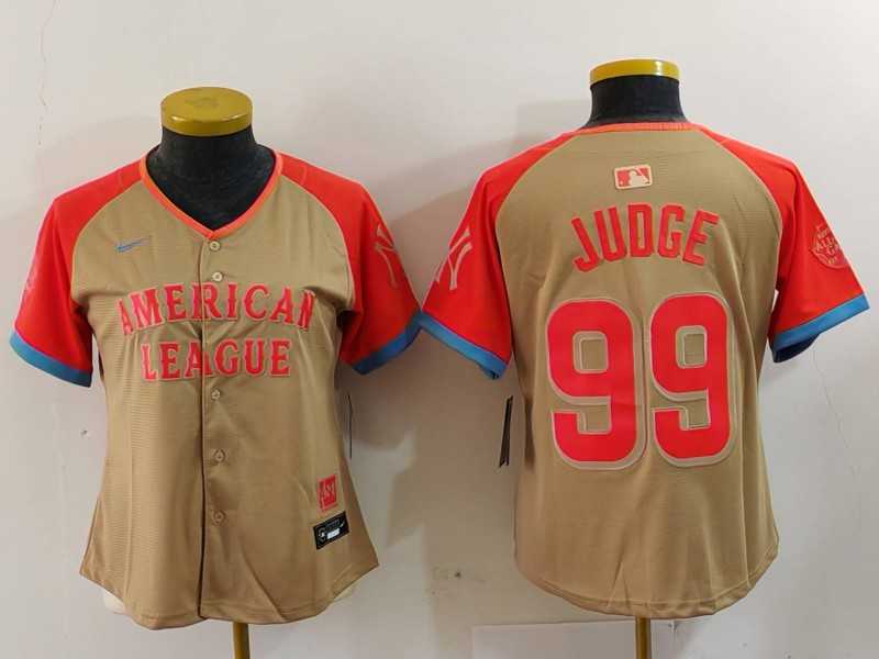 Women%27s New York Yankees #99 Aaron Judge Cream 2024 All Star Limited Stitched Jersey